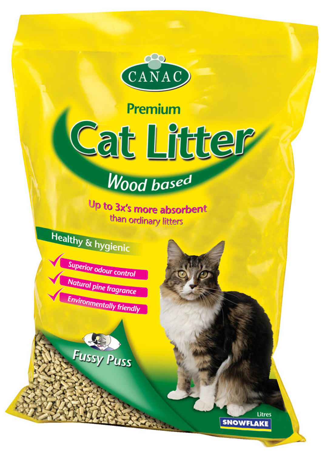 Buy Canac Premium Wood Cat Litter 30ltr from Bones U Like Pet Supplies