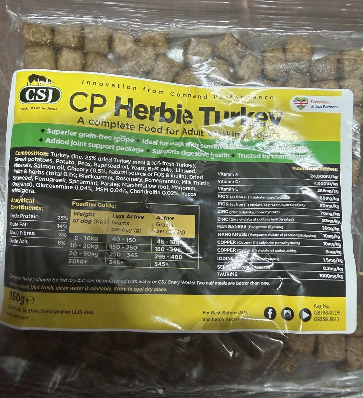 CSJ CP Herbie Turkey 15kg